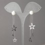 Cercei cu știft Xuping placat cu rodiu, cu mărgele și pandante detașabile (8 mm, lungime 67 mm, grosime 0,9 mm)