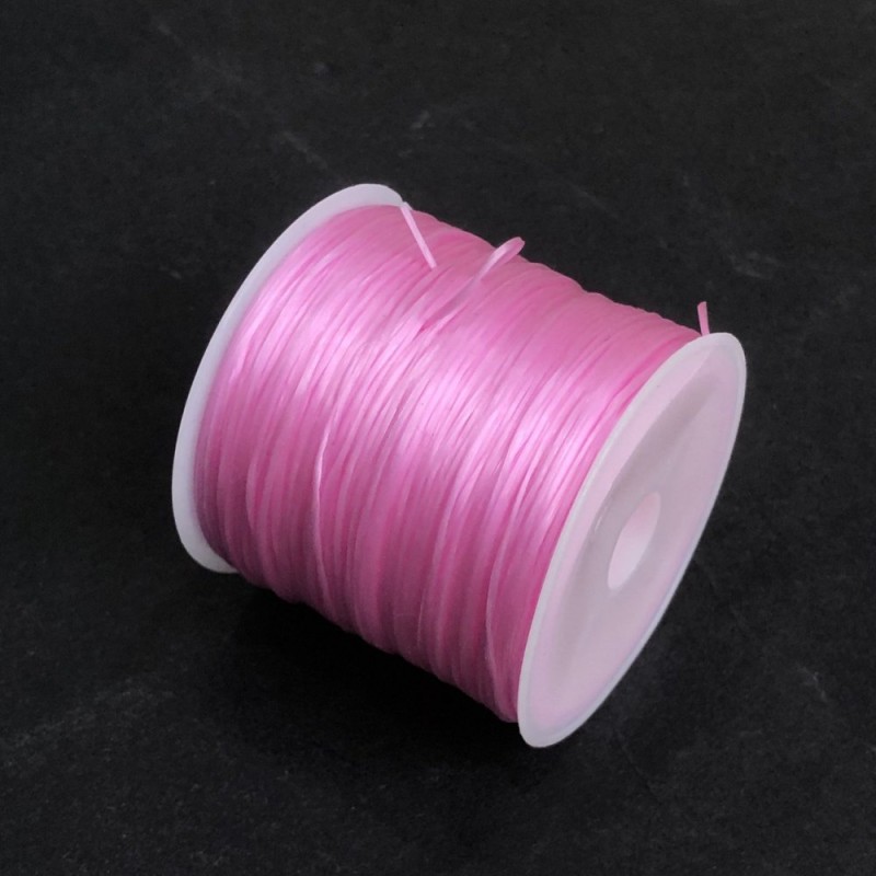 Furnitură elastică pentru handmade, bobină roz, lungime 30 m +