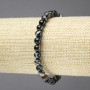 Brățară elastică din piatră naturală — agat maro închis, mărgele netede, diametrul 6 mm+