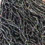 Mărgele din cristal ceh pe fir cu strat de efect benzină, rondel facetat, diametrul 3x2,5 mm, lungime 36 cm