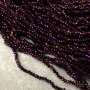 Mărgele din cristale cehești, pe șnur, finisaj prune, cu reflexe de benzină, rondeluri tăiate, diametrul 3x2,5 mm + -, lungimea 36-38 cm +