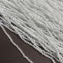 Mărgele din cristal ceh pe fir, luciu perlat-mat cu nuanță de benzină, rondelle tăiate, diametrul 3×2,5 mm, lungime 36 cm + -