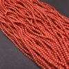 Mărgele portocaliu-morcov mat din cristal ceh pe fir subțire, rondelle fațetate, diametrul 3,5×3 mm, lungime 36–38 cm
