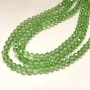 Mărgele din cristal ceh pe fir de pescuit, verde-salcie transparent, rondel tăiat, diametrul 6×4,5 mm + -, lungimea 38–40 cm +