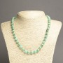 Colier din jasper imperial verde deschis (presat), bile netede, diametrul 8 mm, lungime 45 cm +/-