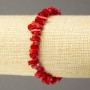 Brățară din coral roșu pe elastic, cu tăietură fațetată, diametrul 9×4±mm