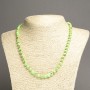Colier din jasper imperial verde salată (presat) mărgele netede, diametrul 6 mm, lungime 45 cm