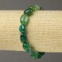 Brățară elastică din piatră naturală, agat verde facetat, diametrul 8x12 mm (±)