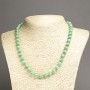 Colier din jasper imperial verde (presat), bile lucioase, diametrul 8 mm ±, lungime 45 cm