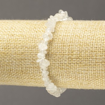 Brățară elastică cu adularit mărunțit 8x3 mm+