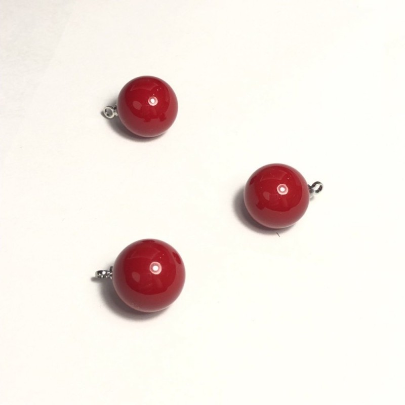 Pandantiv «Perla» (plastic), diametrul 12 mm, set de 10 bucăți
