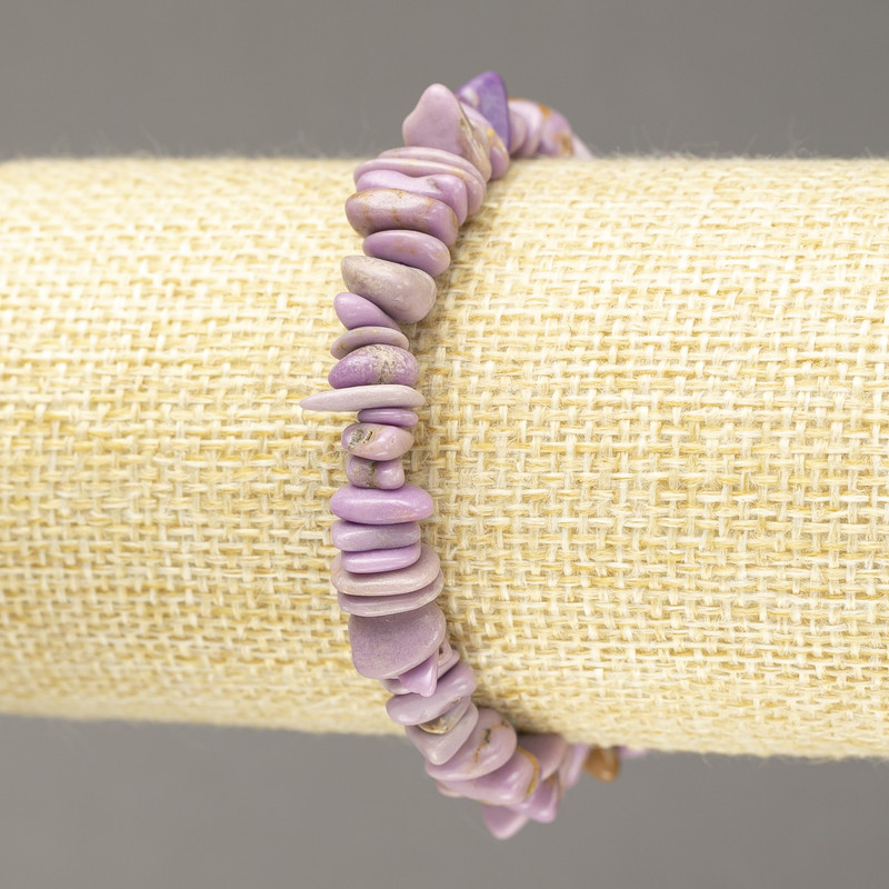 Brățară elastică din fosfosiderit (artificial) mărgele 8x3 mm+