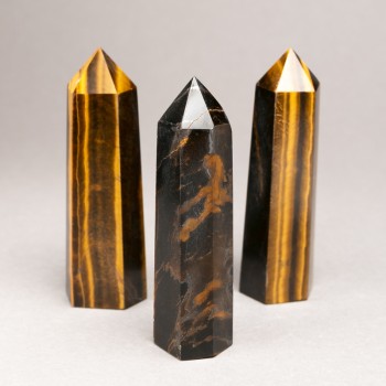 Creion suvenir din piatră naturală ochi de tigru, sortiment de dimensiuni (la 100 g)