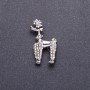 Broșă «Pudel regal» culoare argintie 4×2,5 cm