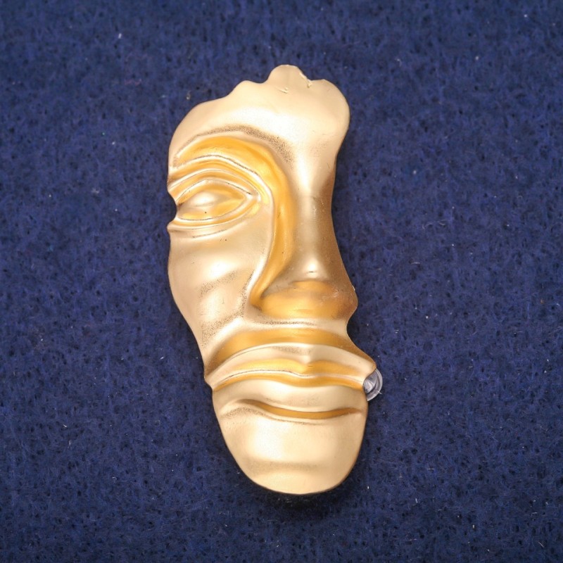 Broșă Accent Fața 53×23 mm, culoare galben-aurie, metal auriu