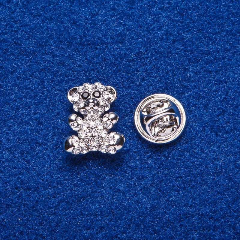 Broșă cu șurub «Șoricel» metal argintiu 1,6 × 1,3 cm