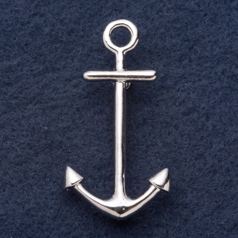 Broșă «Ancoră» 5×2,5 cm, metal gri