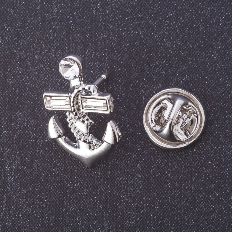 Broșă „Ancoră” – culoare metalică argintie, seria „temă” 2×1,5 cm, închidere „șurub”