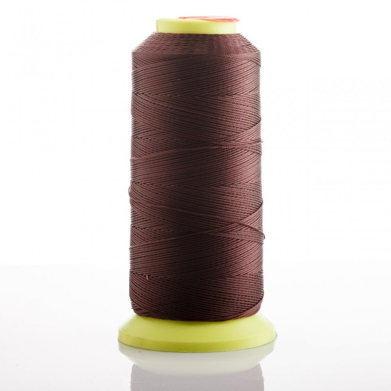 Fir capron pe bobină, culoare ciocolatiu, diametrul 0,6 mm, pentru handmade, 500 m