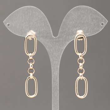 Cercei cu știfturi Xuping placare aur 18K, lanț, grosime 9,5 mm, lungime 48 mm