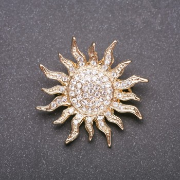 Broșă «Soarele Accent» metal galben 45x45mm