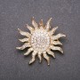 Broșă «Soarele Accent» metal galben 45x45mm