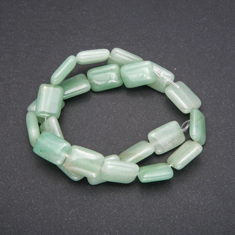Mărgele din piatră naturală nefrit, formă dreptunghiulară, dimensiuni 13x18 mm (+/-), lungime 38 cm (+/-)