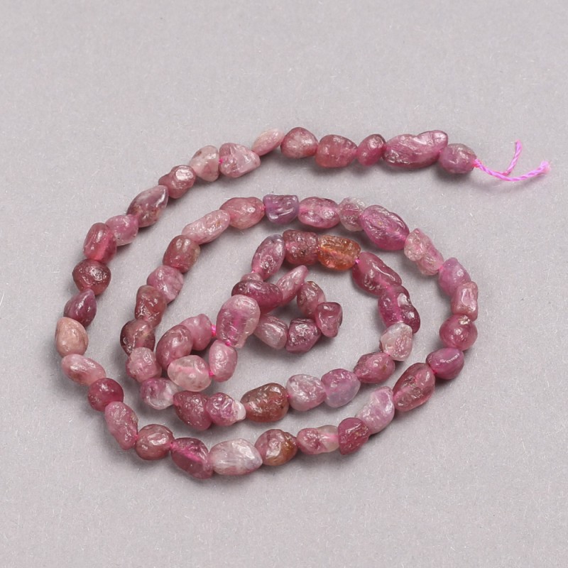 Mărgele din piatră naturală de turmalin, fațetate, diametrul 5x7 mm + -, lungime 39 cm +