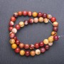 Mărgele din piatră naturală Jasp Mookaite, bile netede, diametru aproximativ 8 mm, pe un șnur de aproximativ 38 cm
