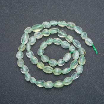 Mărgele pe șnur din piatră naturală Prehnit, formă facetată, diametrul 8x6 mm, lungimea 40 cm +