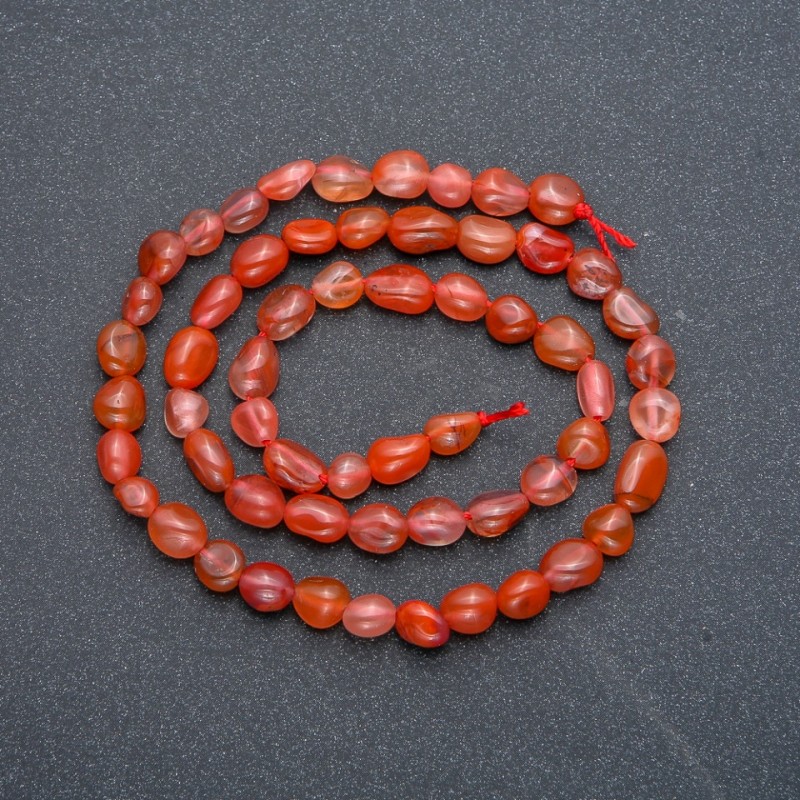 Mărgele pe șnur din sardonyx natural, fațetate, diametru 8x6 mm, lungime 40 cm +