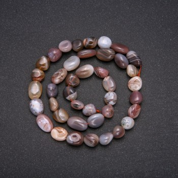 Mărgele pe șnur din piatră naturală Botswana, fațetate, diametrul 10×8 mm + -, lungimea 40 cm +