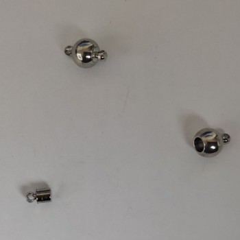 Închizătoare magnetică pentru bijuterii, 8×13 mm, din metal argintiu