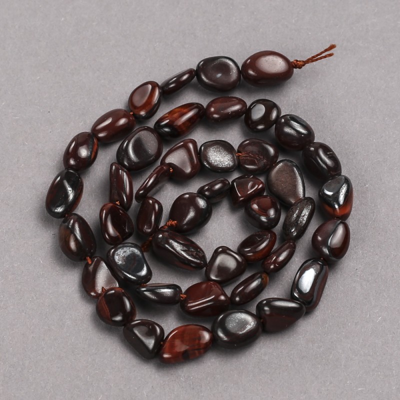 Mărgele din piatră naturală ochiul bouului, fațetate, diametrul 10×8 mm, lungime 39 cm