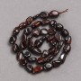 Mărgele din piatră naturală ochiul bouului, fațetate, diametrul 10×8 mm, lungime 39 cm