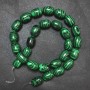 Mărgele din malahit pe șnur (presate), diametrul 10×14 mm, lungime 39 cm