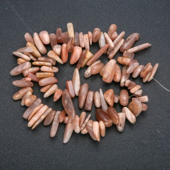 Șir din selenit natural, fragmă în formă de ac, dimensiune 15×5 mm, lungime 40 cm +