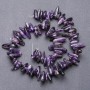Mărgele din ametist, piatră naturală, formă de ac, dimensiuni 7x20 mm, lungime 40 cm pe șnur