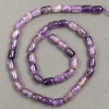 Mărgelele din piatră naturală de ametist, în formă de butoi, diametru 6x9 mm, lungime 39 cm +