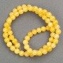 Mărgele pe șnur Citrin (acrilic artificial) bilă netedă, diametrul 6 mm ±, lungime 40 cm ±