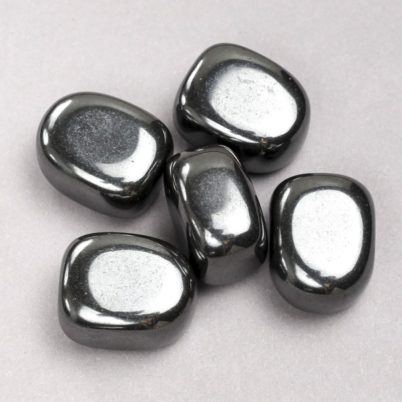 Pietre suvenir naturale hematit, diametrul 22x20 mm +/- (ambalaj de 100 g)