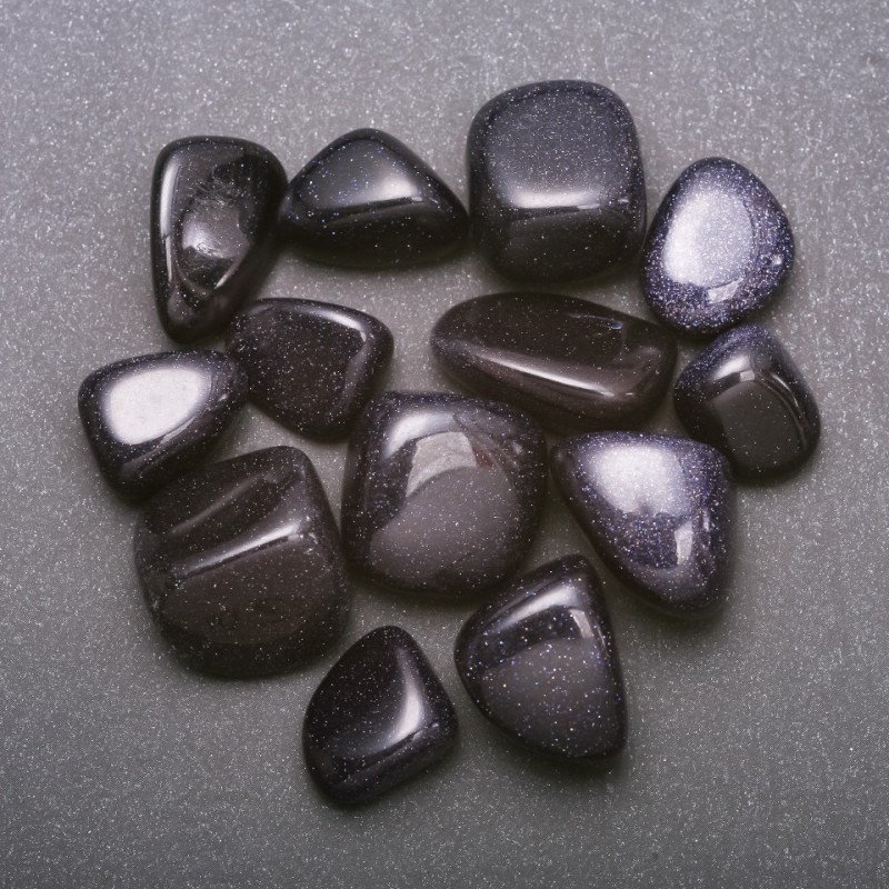 Aventurin Albastru Nisip Noaptea Cairo, piatră șlefuită 15×20 mm (+-) ambalaj 100 g