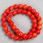 Mărgele Coral (acrilic artificial) pe fir, bile lucioase, diametrul 10,5 mm, lungime 40 cm
