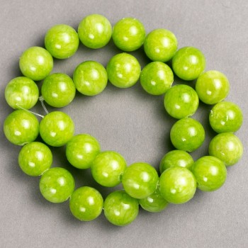 Mărgele Onix (acrilic artificial) pe fir, bilă netedă, diametrul 14,5 mm, lungime 40 cm