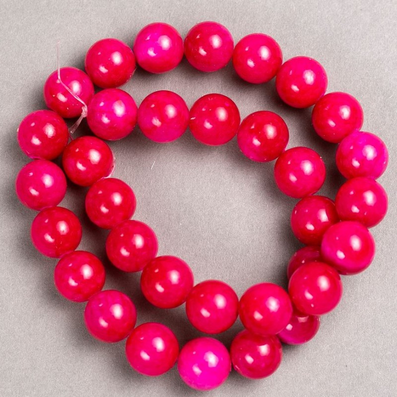 Mărgele «Turmalină» (din acrilic) pe fir, bilă netedă, diametrul 12,5 mm, lungime 40 cm
