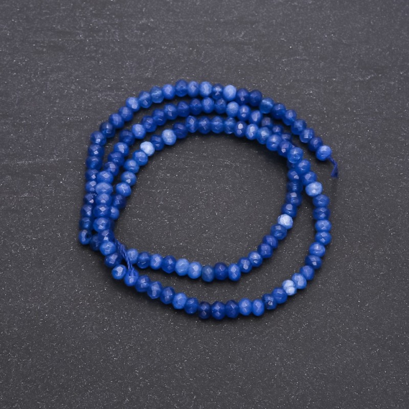 Mărgele din lazurit artificial, rondel tăiat, diametrul 4x3 mm, șnur de 38 cm