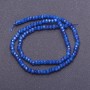 Mărgele din piatră lazurit (unicat) - rondel facetat, albastru deschis, diametrul 4x3 mm, lungime 38 cm