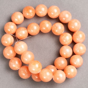 Mărgele pe fir Selenit (acrilic artificial) bile netede, diametrul 14 mm, lungime aproximativ 39 cm