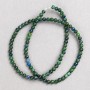 Mărgele din azurit pe fir, formă sferică netedă, diametrul 4 mm, lungime 38 cm+