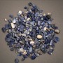 Furnitură din cioburi de sodalit fără găuri, d 12x7–7x5 mm, ± 100 g